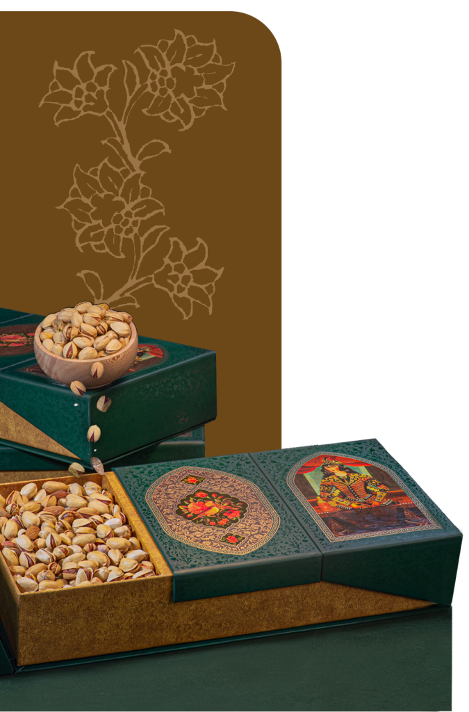جعبه هاردباکس صادراتی لوکس مدل سهگاه سناپک با طراحی سنتی و نقوش ایرانی