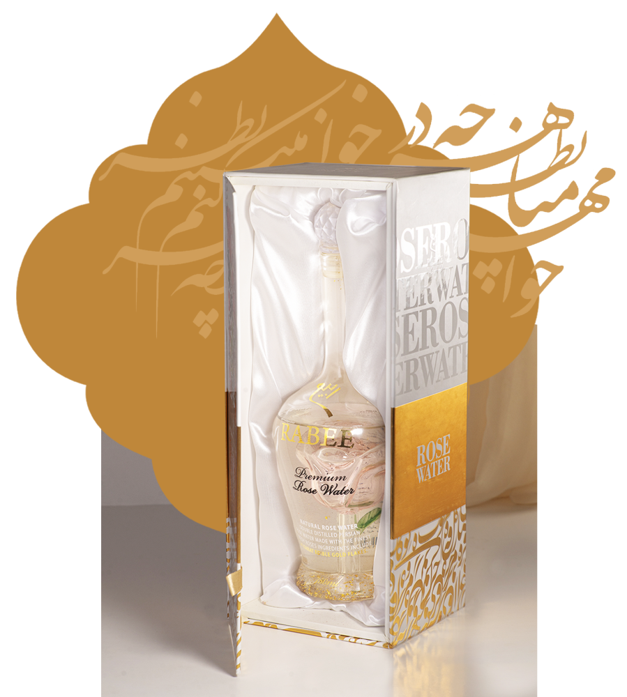 جعبه لوکس گلاب ربیع با طراحی صادراتی و نقوش ایرانی