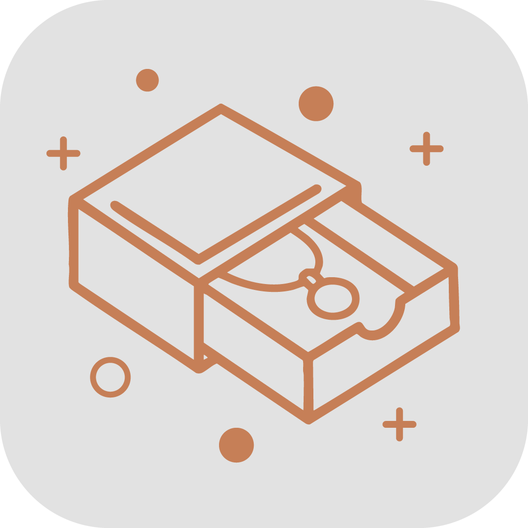 جعبه بسته بندی طلا و زیورآلات با طراحی لوکس و طلایی - نمونه کار sana-pack