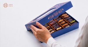 جعبه هاردباکس لوکس خرما با مقسم داخلی برای بسته بندی صادراتی